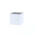 მოდული კარით და მეტალის სახელურით FORA, თეთრი