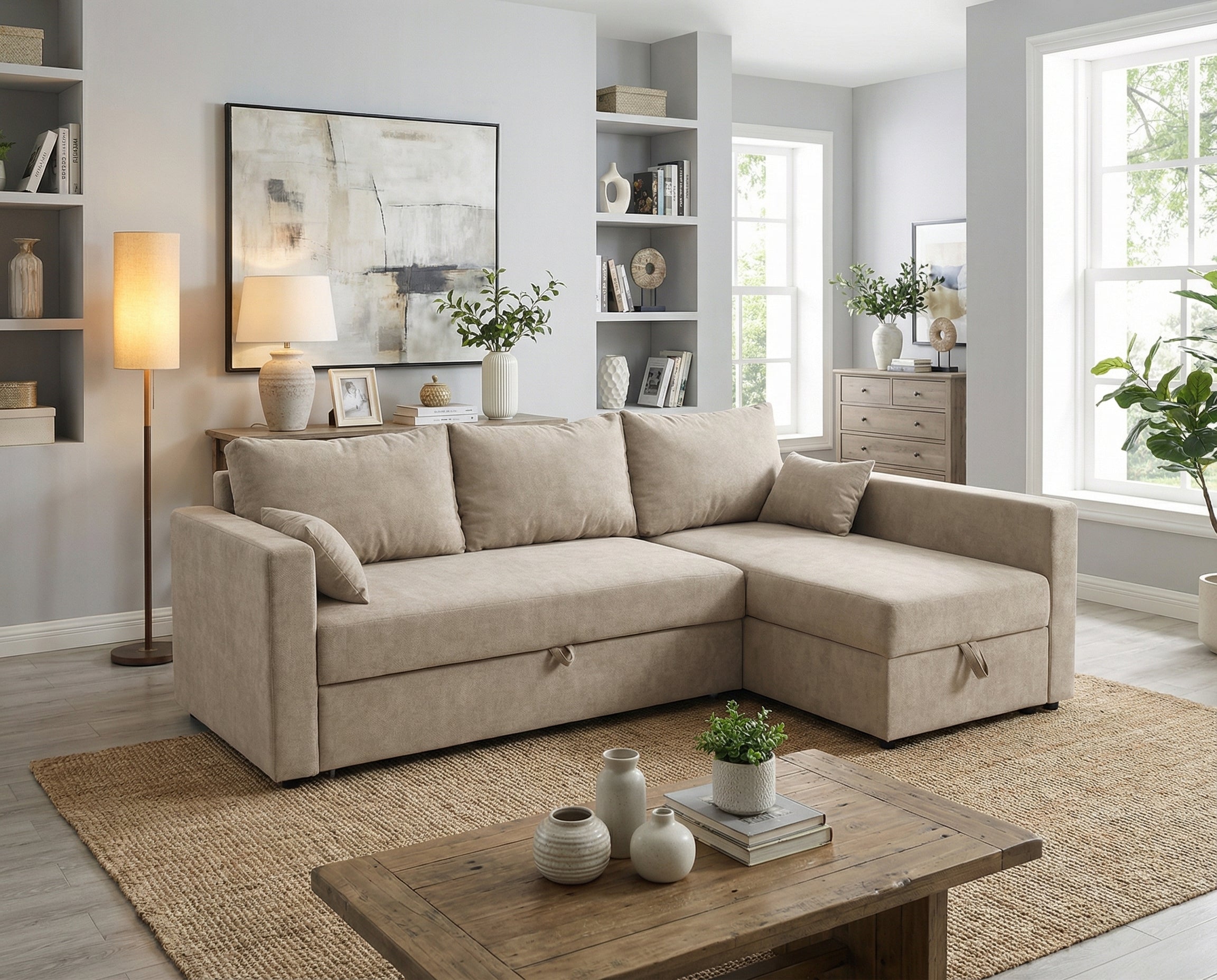 კუთხის დივანი გასაშლელი "TILAUS"