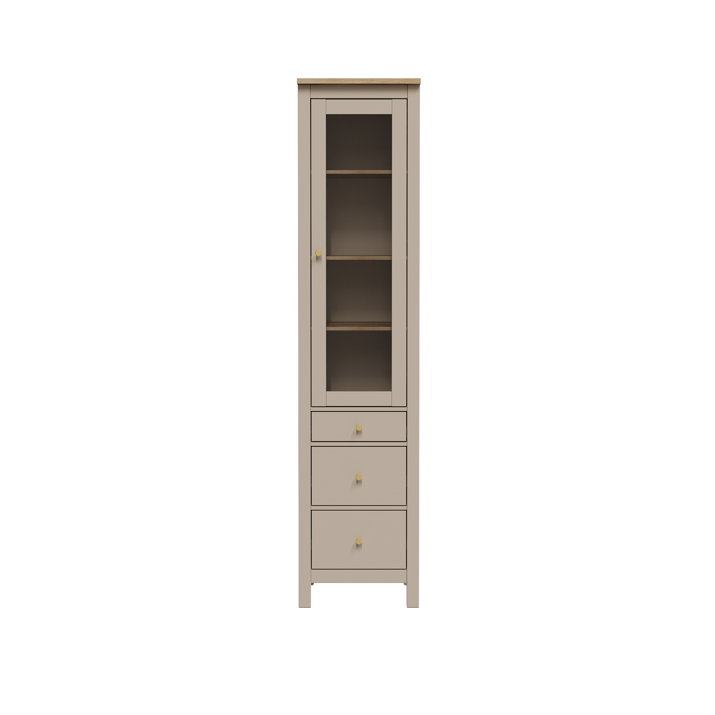 SAGA cabinet with display case 50