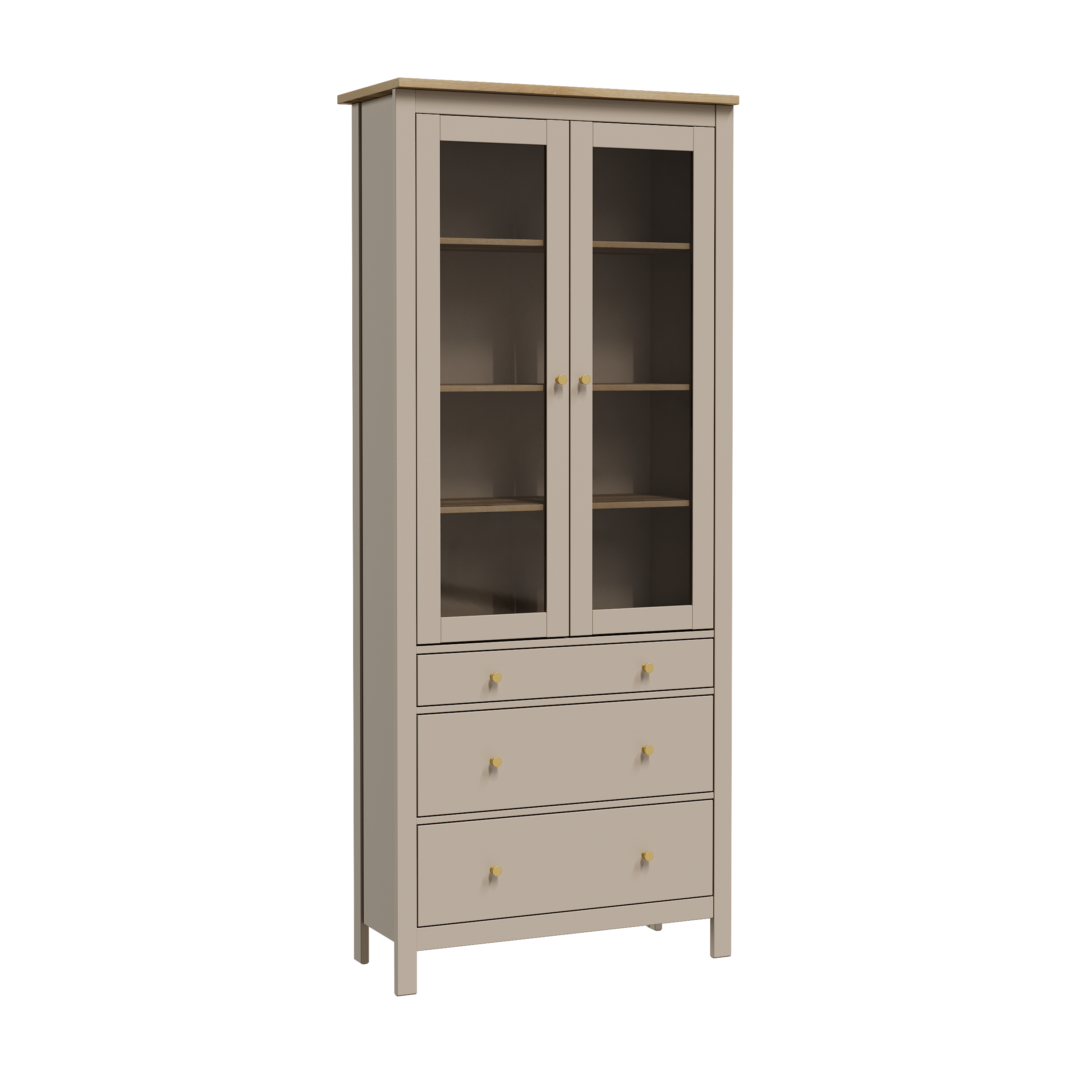 SAGA cabinet with display case 90