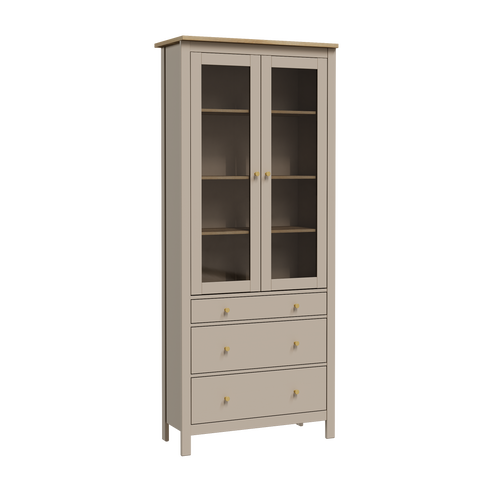 SAGA cabinet with display case 90