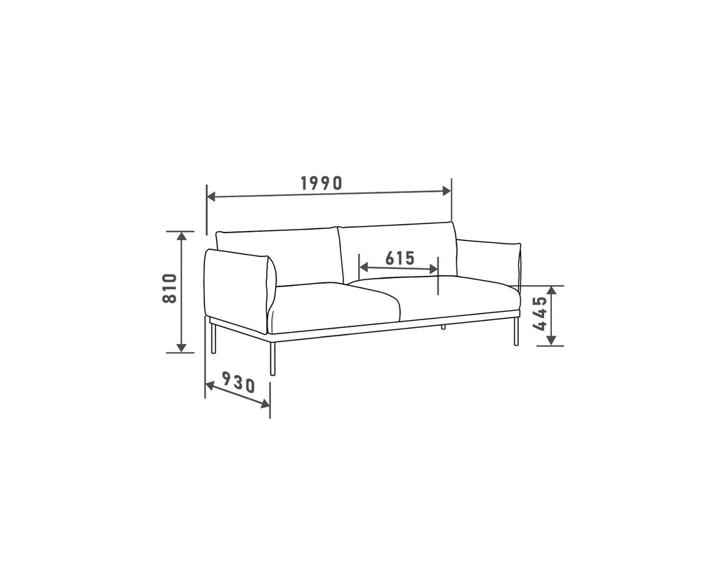 დივანი ორადგილიანი "ISTI"