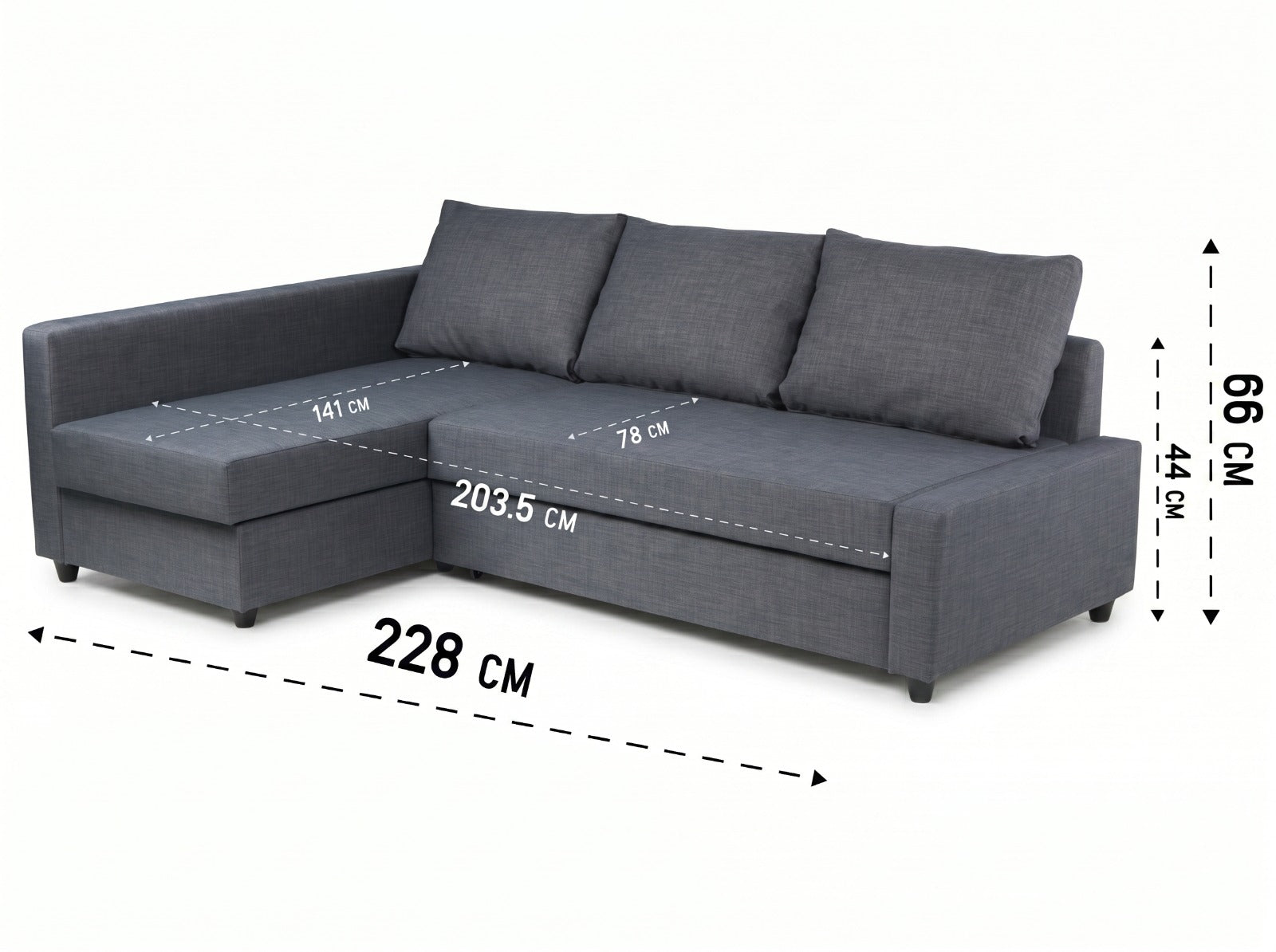 კუთხის დივანი გასაშლელი "TOIVO"