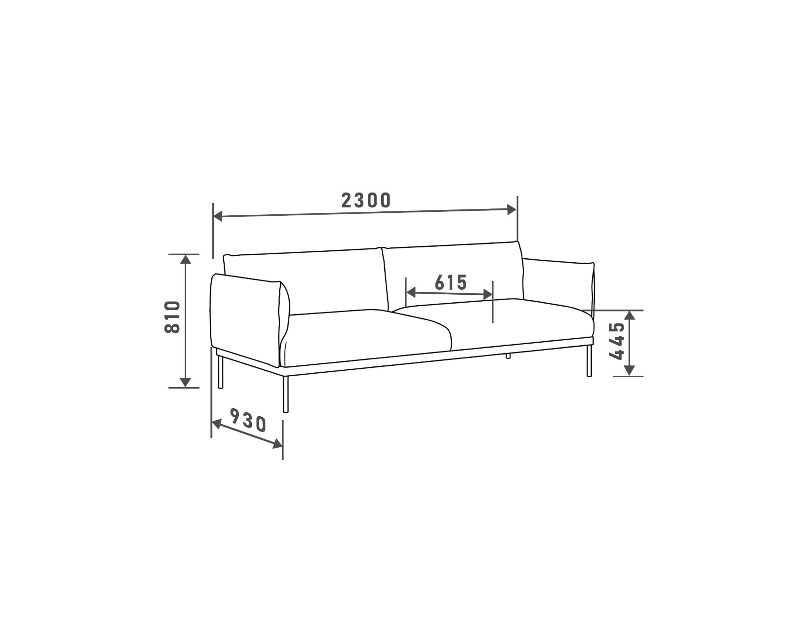 დივანი სამადგილიანი "ISTI"