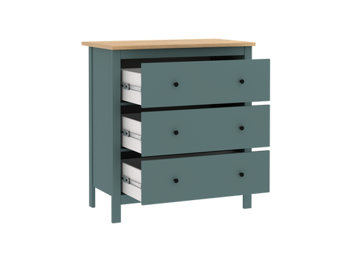 SAGA chest of drawers with three drawers