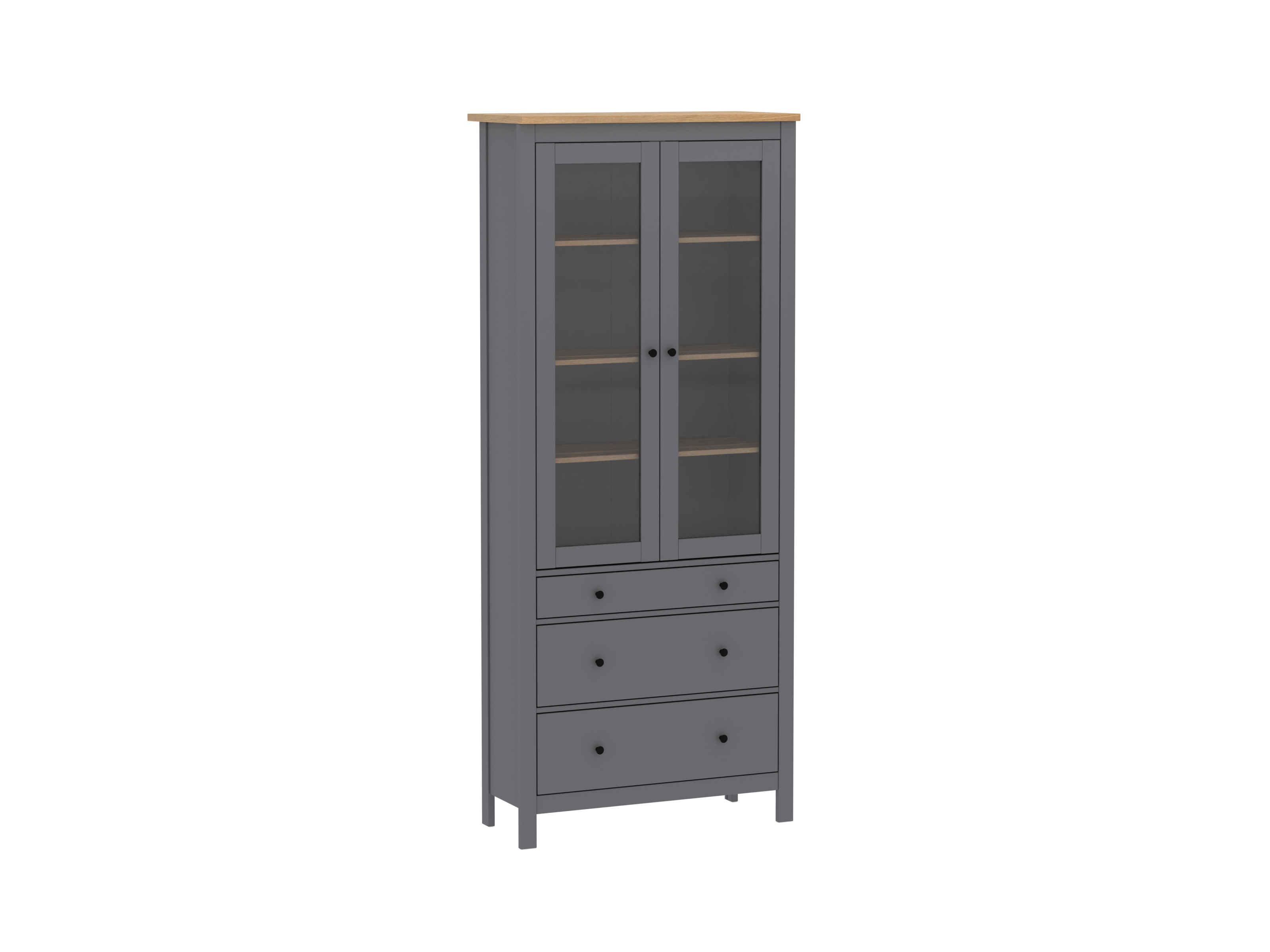 SAGA cabinet with display case 90