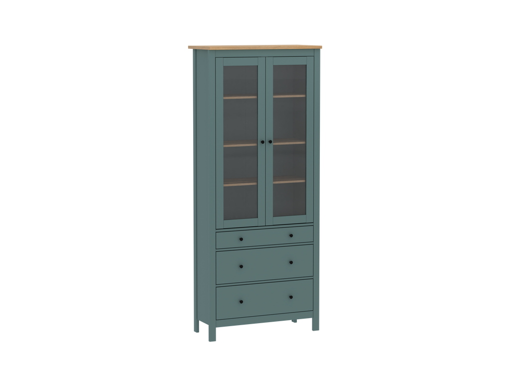 SAGA шкаф с витриной 90